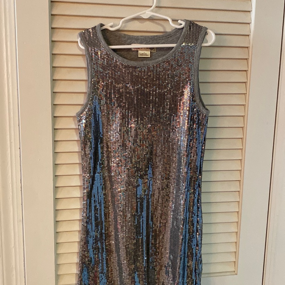 Rag doll and rockets sequins dress silver size 12